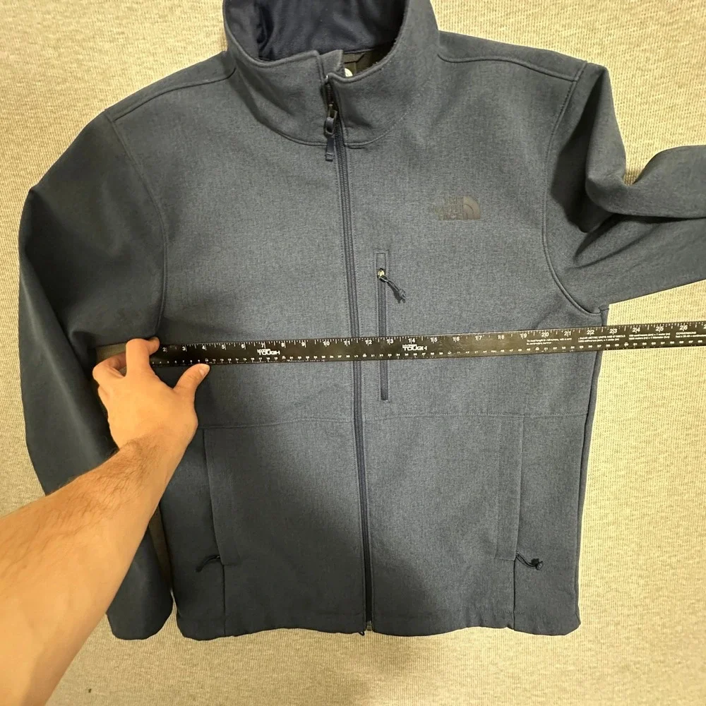 The North Face Apex Bionic Softshell Jacket Long Sleeve Navy Blue Mens Size L